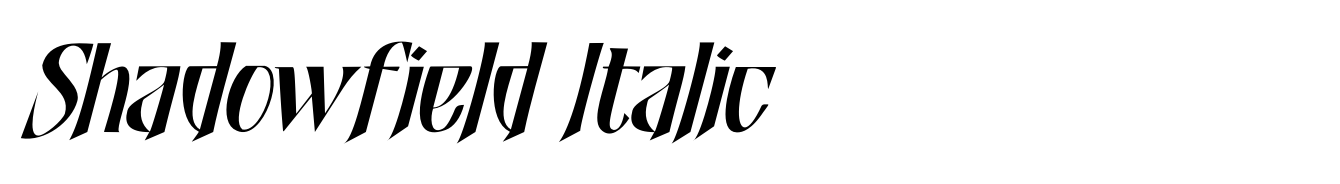 Shadowfield Italic